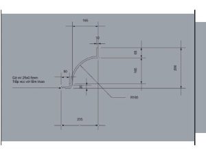 Trần cong bo góc GRG C-11# – mặt cắt – Vô Cực GRG