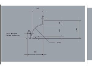 Trần cong bo góc GRG C-12# – mặt cắt – Vô Cực GRG