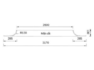 Trần tròn GRG A-12# – mặt cắt – Vô Cực GRG