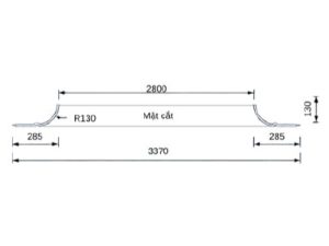 Trần tròn GRG A-13# – mặt cắt – Vô Cực GRG