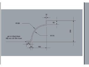 Trần tròn GRG A-15# – mặt cắt – Vô Cực GRG