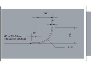 Trần tròn GRG A-16# – mặt cắt – Vô Cực GRG