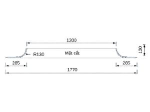 Trần tròn GRG A-4# – mặt cắt – Vô Cực GRG