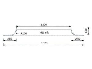 Trần tròn GRG A-5# – mặt cắt – Vô Cực GRG