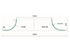 Trần tròn GRG B-10# – mặt cắt – Vô Cực GRG
