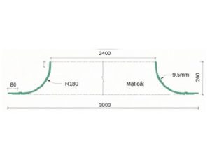 Trần tròn GRG B-11# – mặt cắt – Vô Cực GRG