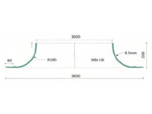 Trần tròn GRG B-14# – mặt cắt – Vô Cực GRG