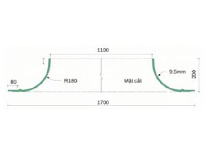 Trần tròn GRG B-2# – mặt cắt – Vô Cực GRG