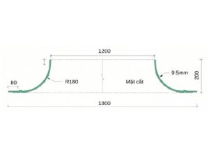 Trần tròn GRG B-3# – mặt cắt – Vô Cực GRG