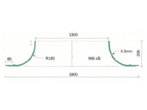 Trần tròn GRG B-4# – mặt cắt – Vô Cực GRG